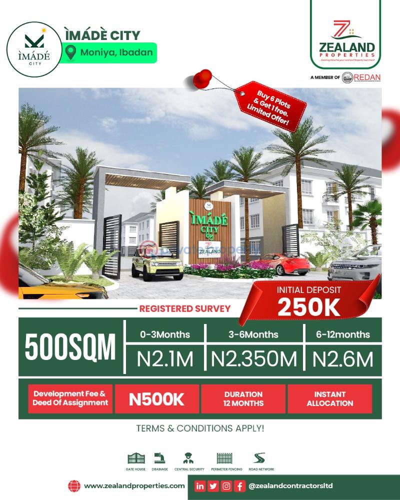 Land for sale in mowe for landbanking  - imade series estate - 2 Residential Land For Sale Orile Imo Mowe Imade Series Estate Mowe Ogun area  - 2
