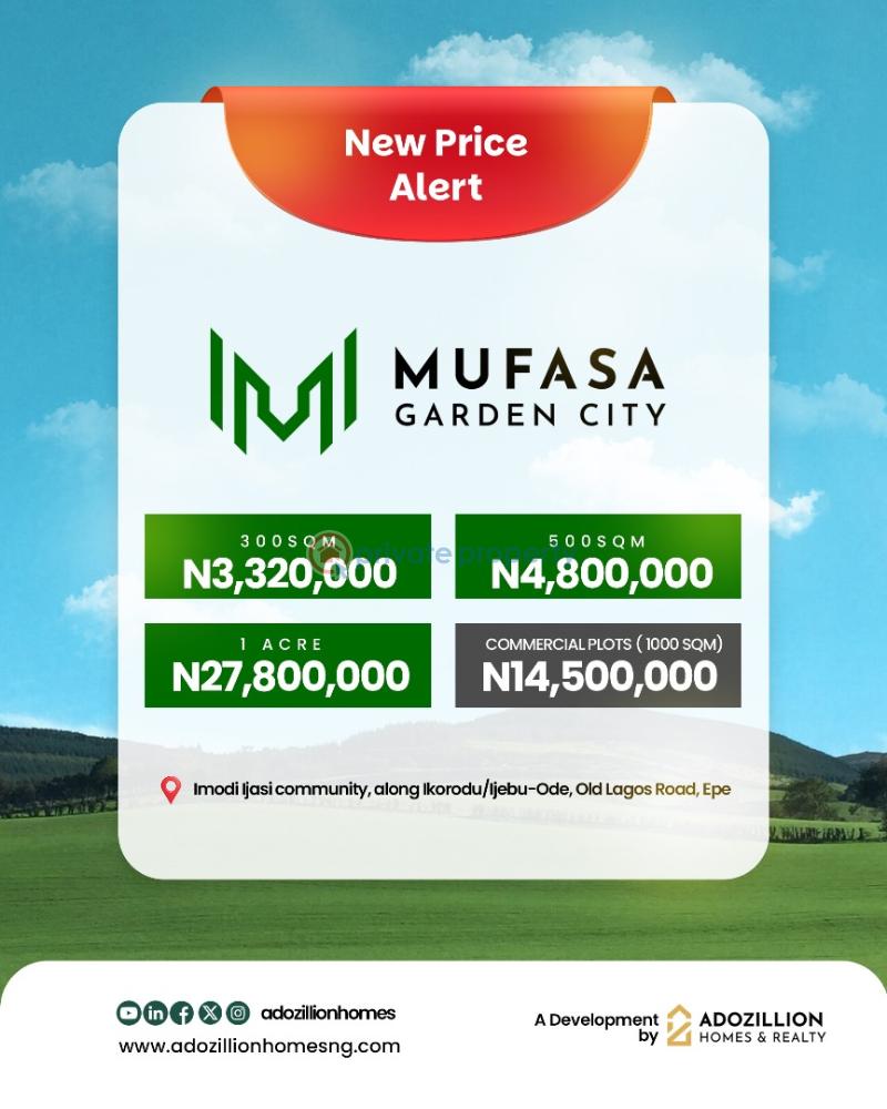 Residential Land For Sale Mufasa Garden City Imodi Ijasi Community Ogun State Ogun Ogun area 