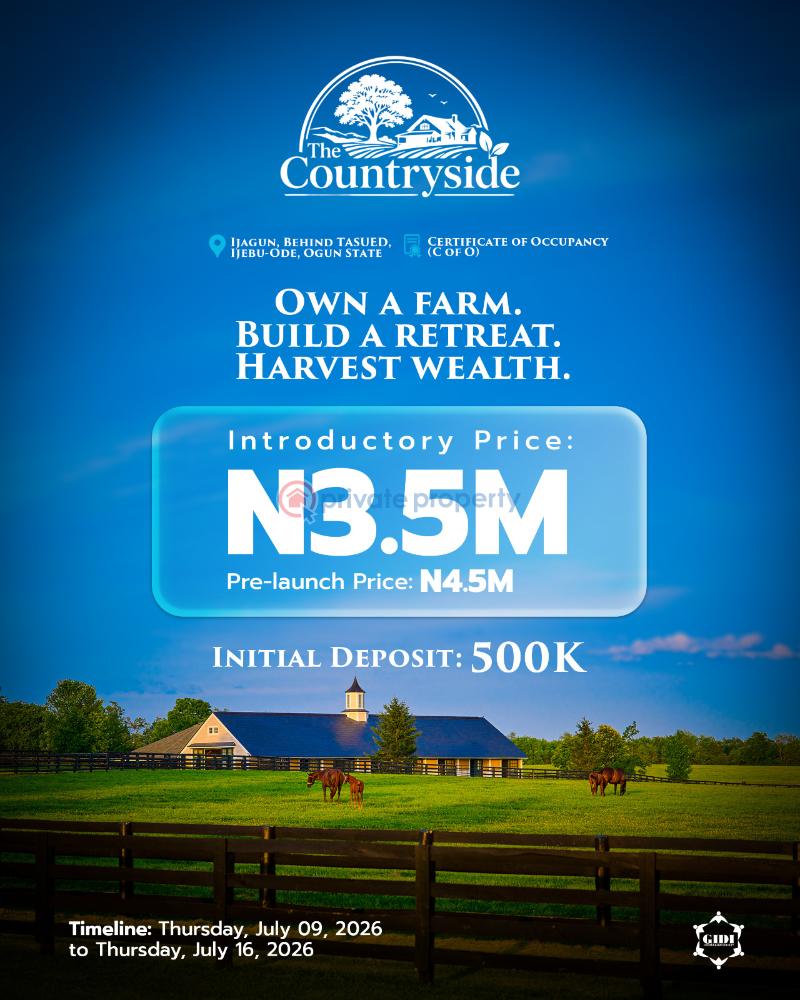 Residential Land For Sale The Country Side Estate Ijagun Behind Tasued Ijebu Ode Ogun State Ogun Ogun area 