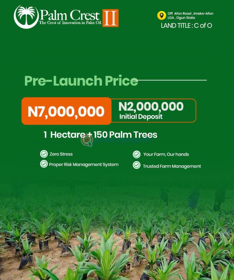 Commercial Land For Sale Palmcrest Phase 2 Imeko Afon Local Government Area Ogun Ogun area 