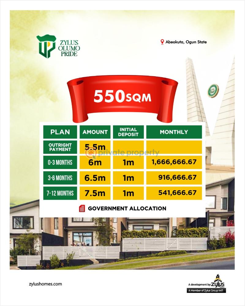 Residential Land For Sale Zylus Olumo Pride Estate Abeokuta Ogun State Abeokuta Ogun - 1