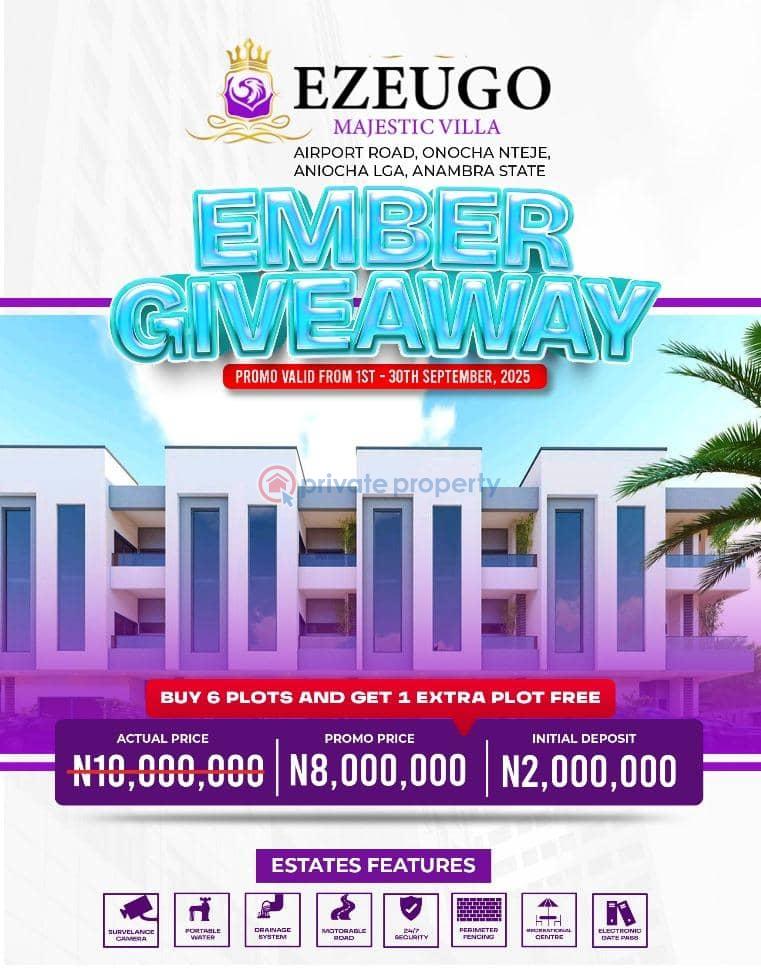 Mixed use Land For Sale Ezeugo Majestic Villa Estate Anaocha Anambra