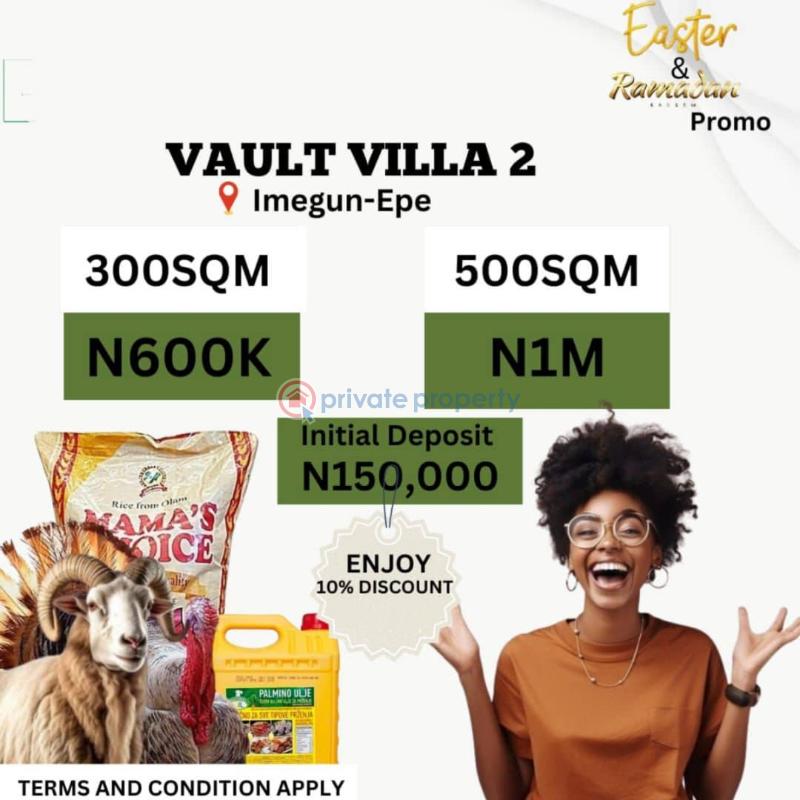 Mixed use Land For Sale Vault Villa Phase 2 Imegun Epe Lagos
