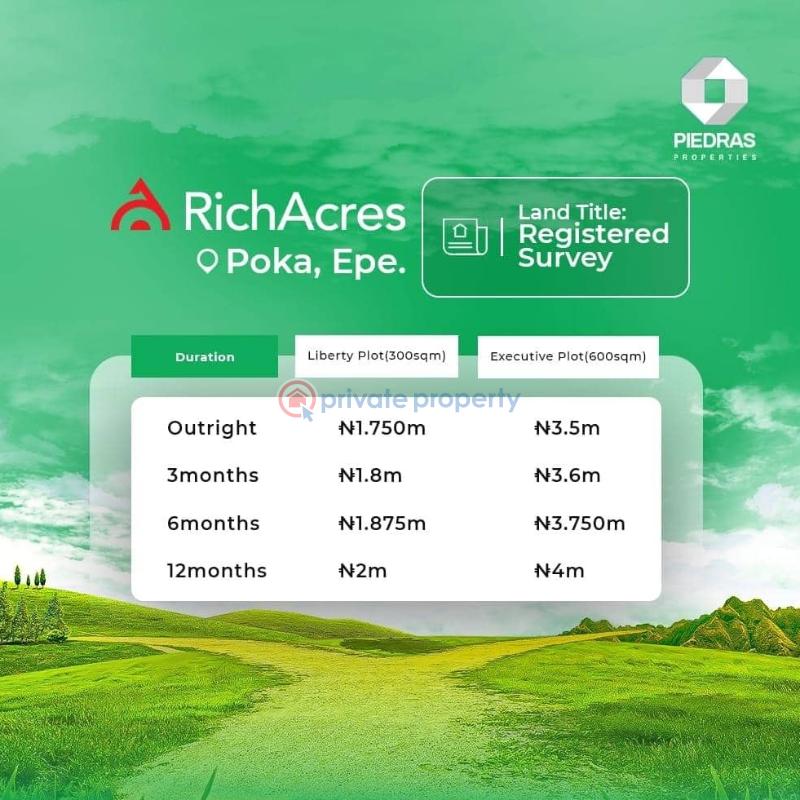 Land For Sale Rich Acres Estate Poka Town Epe Lagos Epe Lagos - 0