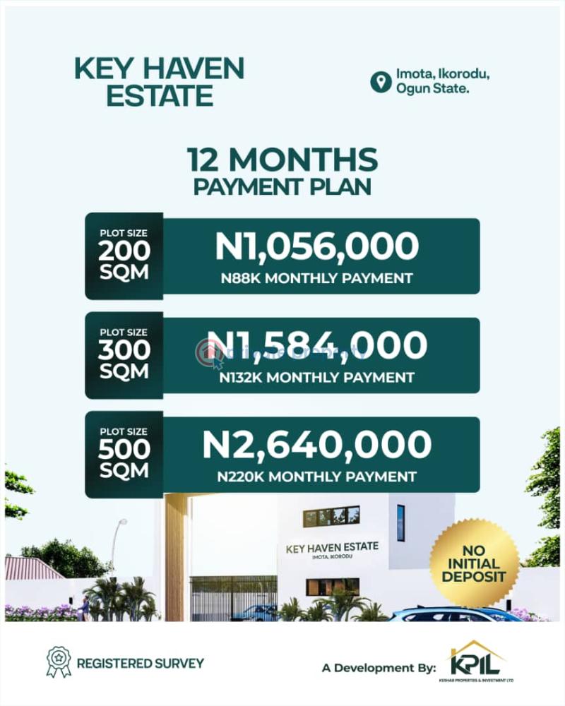 Residential Land For Sale Key Heaven Estate Imota Ikorodu Sagamu Ogun