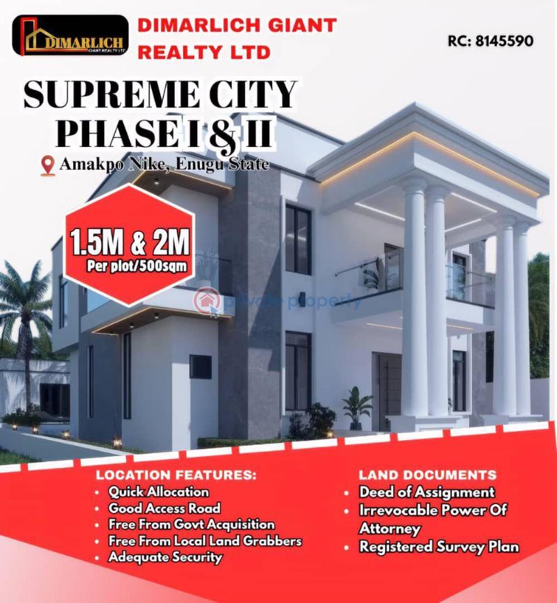 Land For Sale Amamkpu Nike Enugu Area 