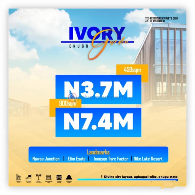 Residential Land For Sale Ivory Garden Estate In Peaceful Environment Enugu Area 