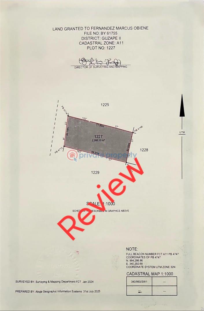 Residential Land For Sale Guzapa 11 Guzape Abuja Phase 1 