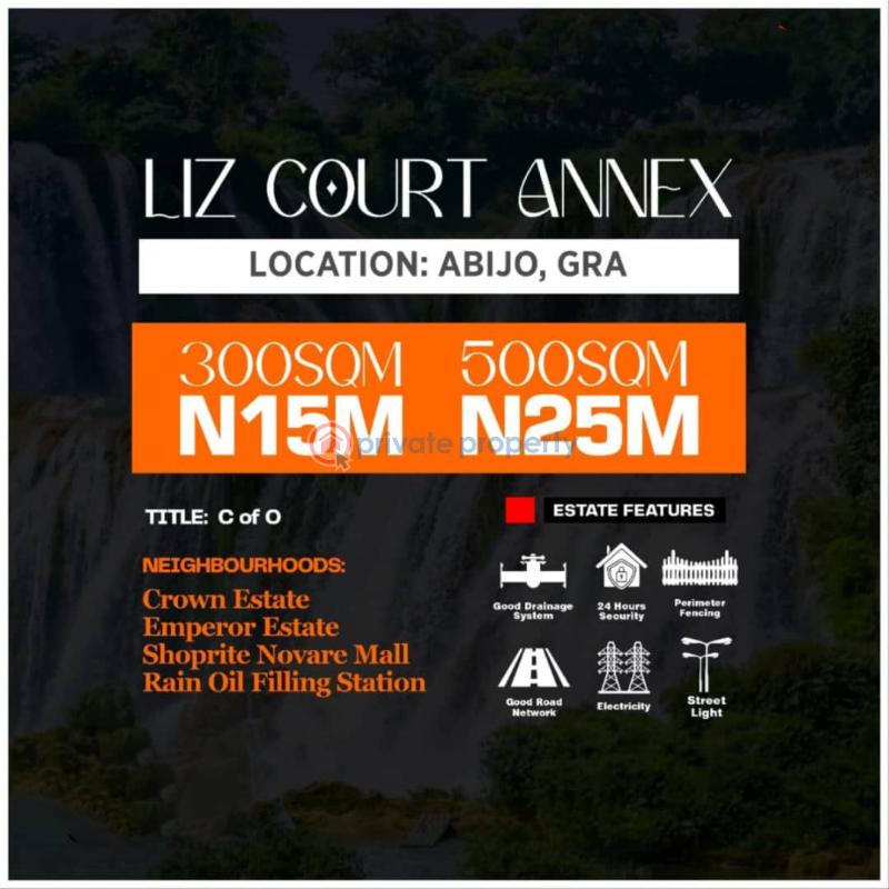 Residential Land For Sale Liz Court Annex Estate At Abijo, Gra, Facing Chevron Cooperatives Estate Ajah Lagos