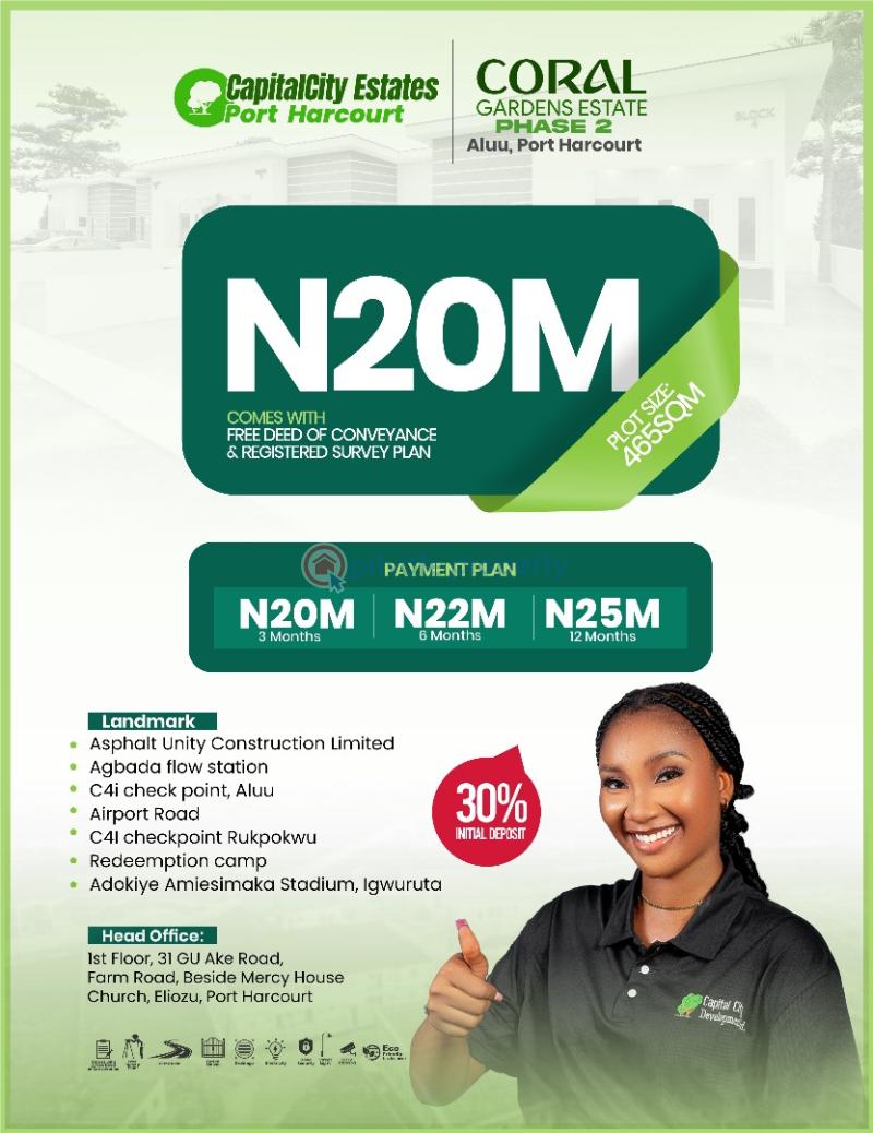 Residential Land For Sale Aluu Port Harcourt Rivers