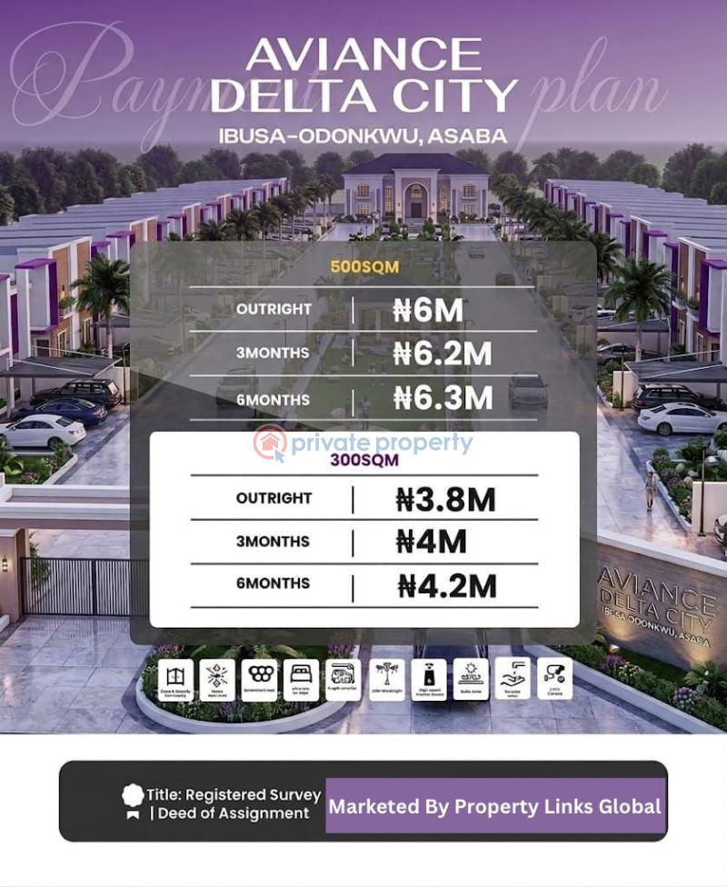 Mixed use Land For Sale Aviance Delta In Odonkwu, Less Than 25mins To Asaba International Airport Asaba Delta