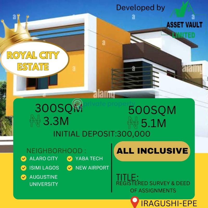 Mixed use Land For Sale Royal City Estate Iragunshe Epe Lagos