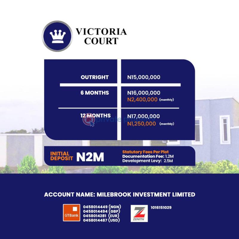 Residential Land For Sale Victoria Court Estate At Elerangbe Ibeju-Lekki Lagos - 1