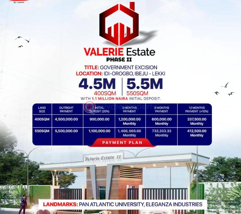 Land For Sale Valerie Estate Phase Ii Idi Orogbo Ibeju Lekki Ajah Lagos