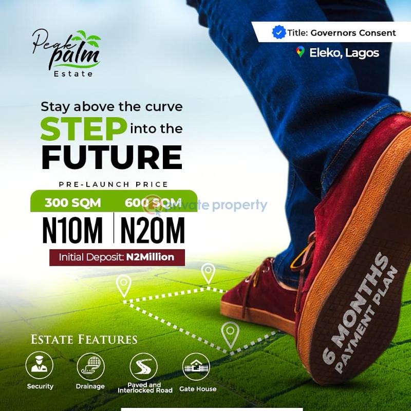 Residential Land For Sale Peak Palm Estate, Pay Within 6months Interest Free. Eleko Ibeju-Lekki Lagos - 0