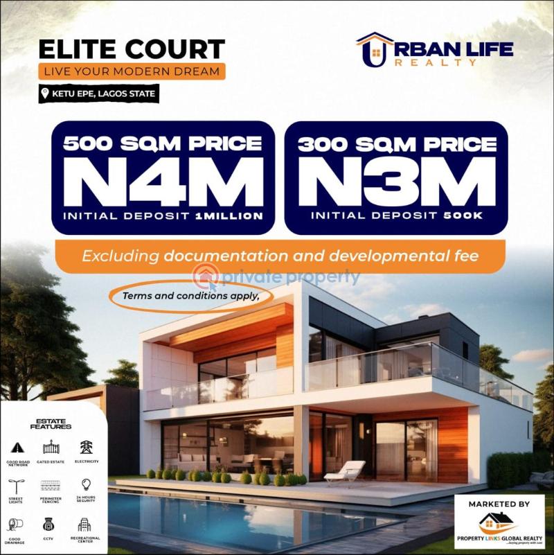 Residential Land For Sale Elite Court Estate Located At Ketu Epe Sharing Fence With Grace Polytechnic University Epe Lagos - 1