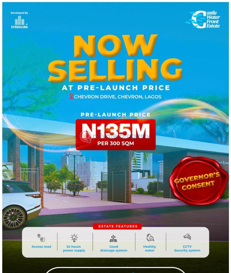 Mixed use Land For Sale Castle Waterfront Estate Chevron Lekki Lagos. Lekki Expressway Lagos - 0