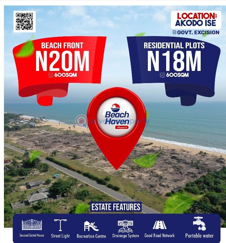 For sale Land Beach Haven Estate Akodo Ise IbejuLekki Lagos (PID