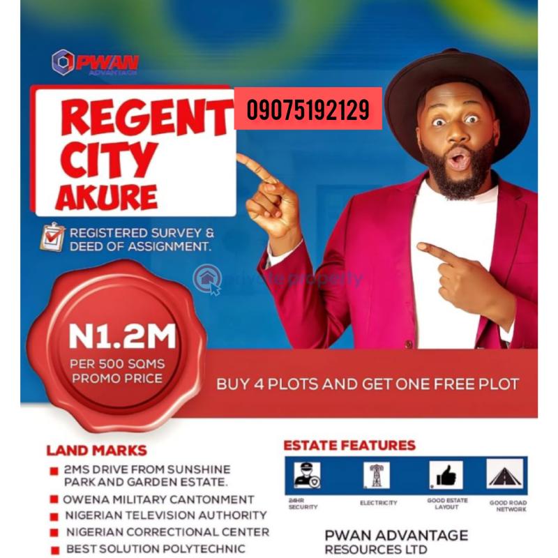 For sale Land 5 Minutes Drive To Owena Cantonment Akure Ondo (PID