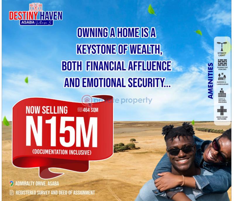 Residential Land For Sale Destiny Estate Phase 3, Admiralty Drive Ibusa Oshimili North Delta