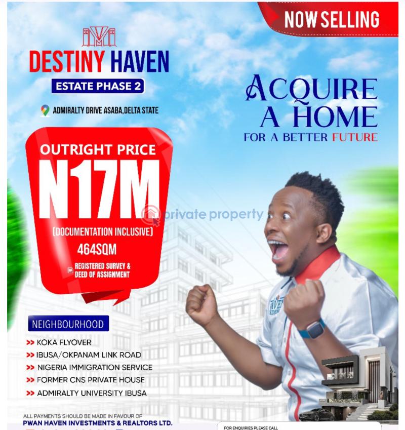 Residential Land For Sale Destiny Haven Phase 2, Admiralty Drive, Ibusa Asaba Oshimili North Delta - 0