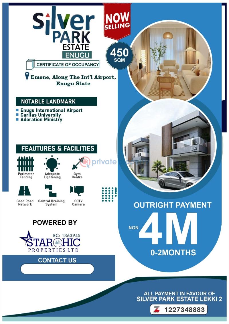 Land in an estate in emene, enugu Residential Land For Sale Emene, Along International Airport Enugu Area