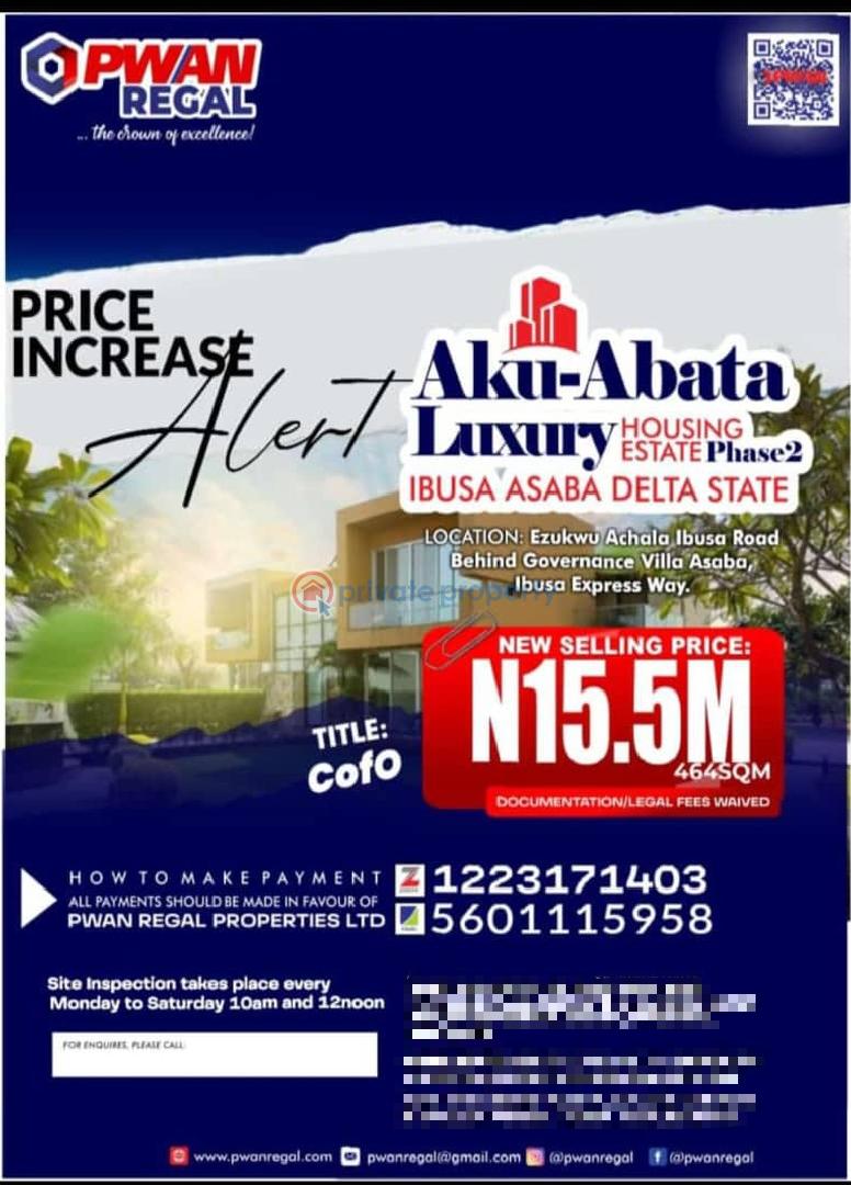 Residential Land For Sale Behind Governance Villa Oshimili Delta - 0