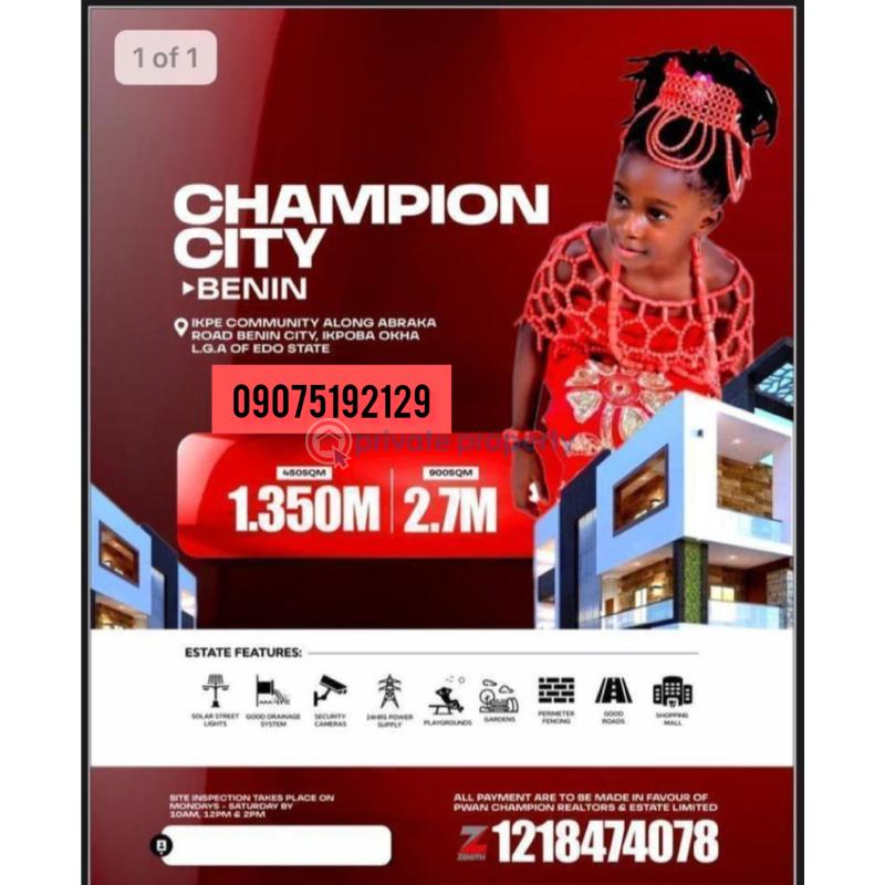 Land For Sale Benin Abraka Road Evbiakagba Town Ikpoba Ukpoba Edo (PID