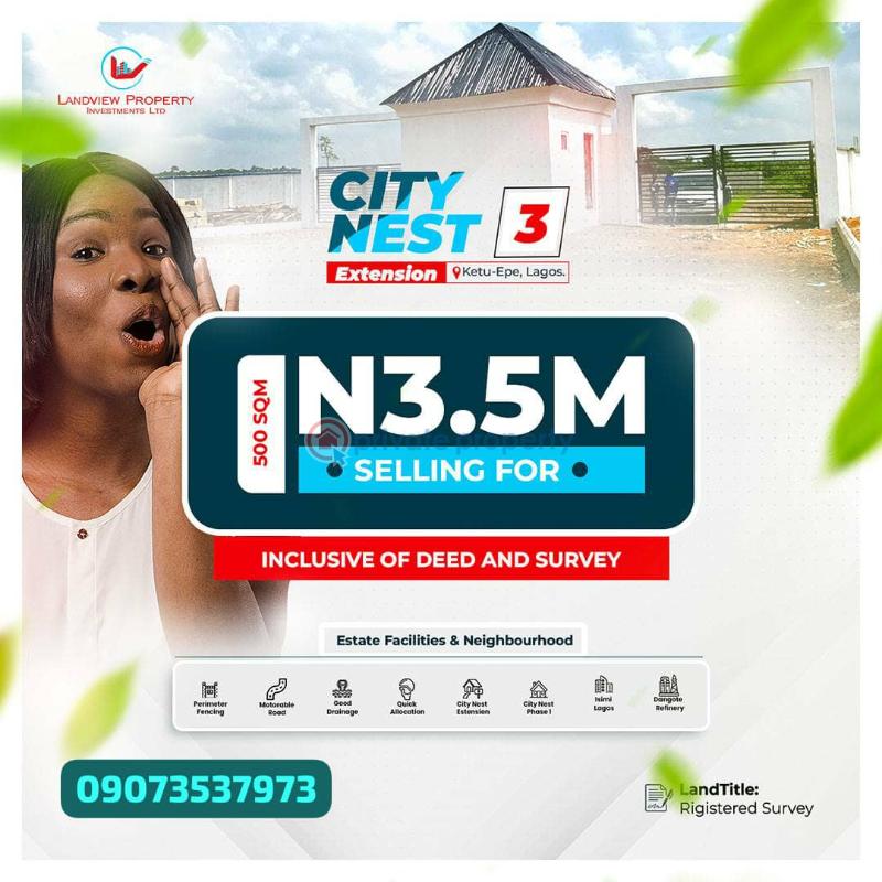 Land For Sale City Nest Estate Phase 3.0 Epe Lagos - 0