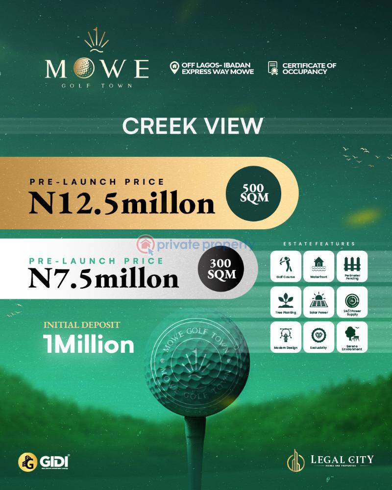 Residential Land For Sale Mowe Golf Town Mowe Mowe Ogun area  - 0