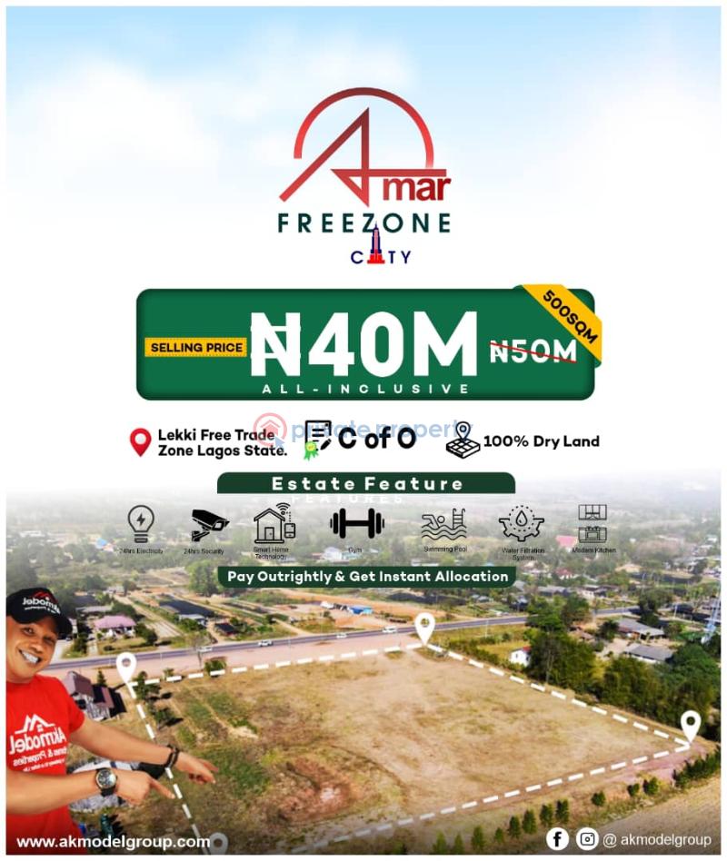 Residential Land For Sale Akmar Free Zone City Beside Lekki Free Trade Zone Origanrigan Village Ibeju Lekki Free Trade Zone Ibeju-Lekki Lagos - 0