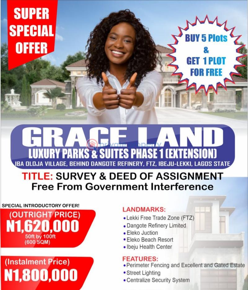 Residential Land For Sale Grace Land Luxury Parks And Suites Phase1 Extension Free Trade Zone Ibeju-Lekki Lagos - 2