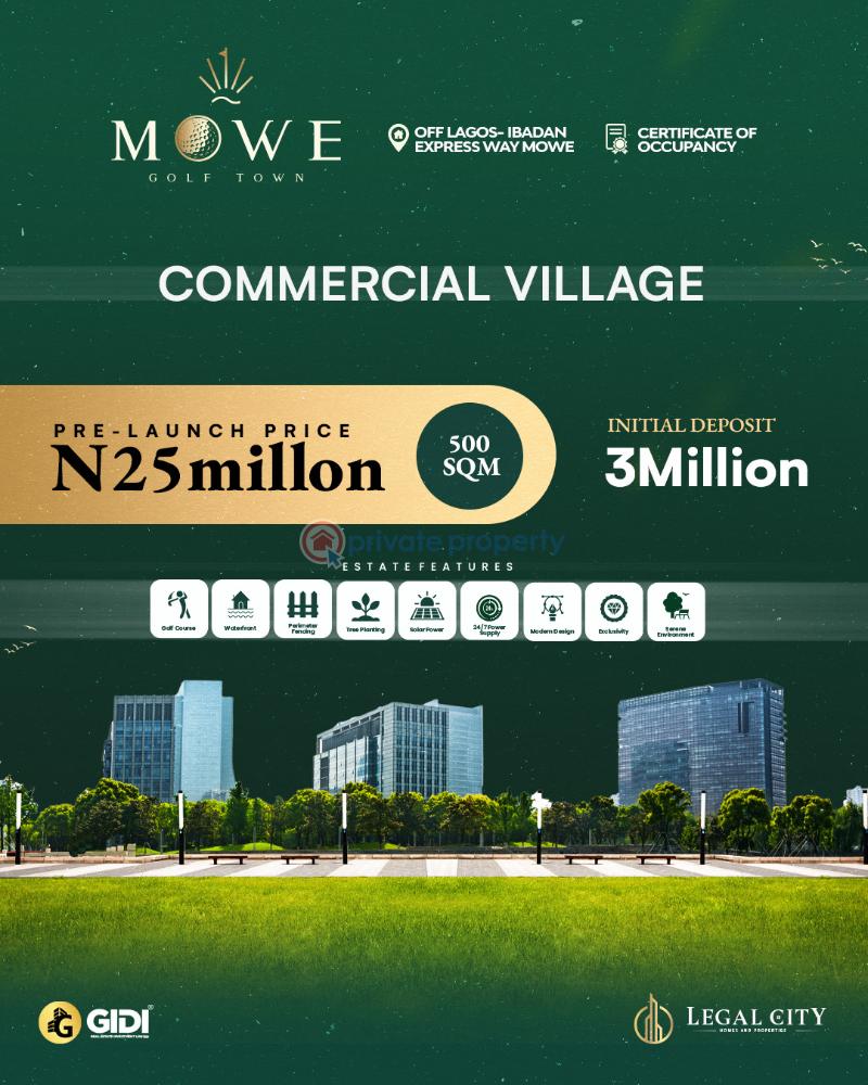 Land in mowe for sale mowe golf town - 2 Residential Land For Sale Mowe Golf Town Mowe Mowe Ogun area  - 2