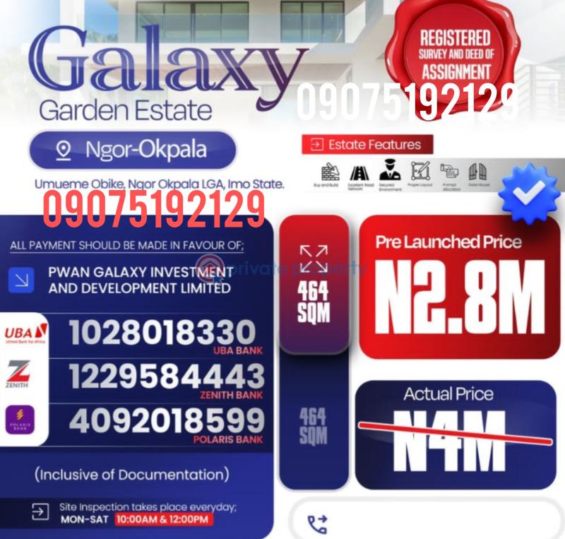 Land For Sale Umueze Obike, Ngor Okpala Ngor-Okpala Imo