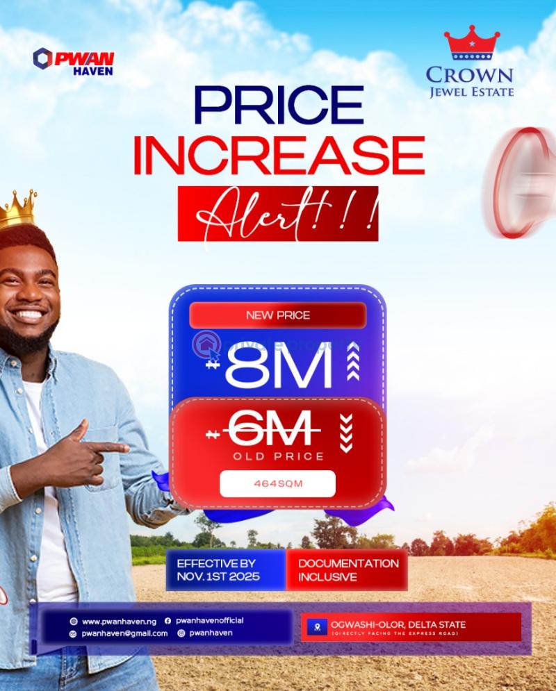 Mixed use Land For Sale Crown Joel Estate, Ogwashi Olor, Asaba Aniocha South Delta