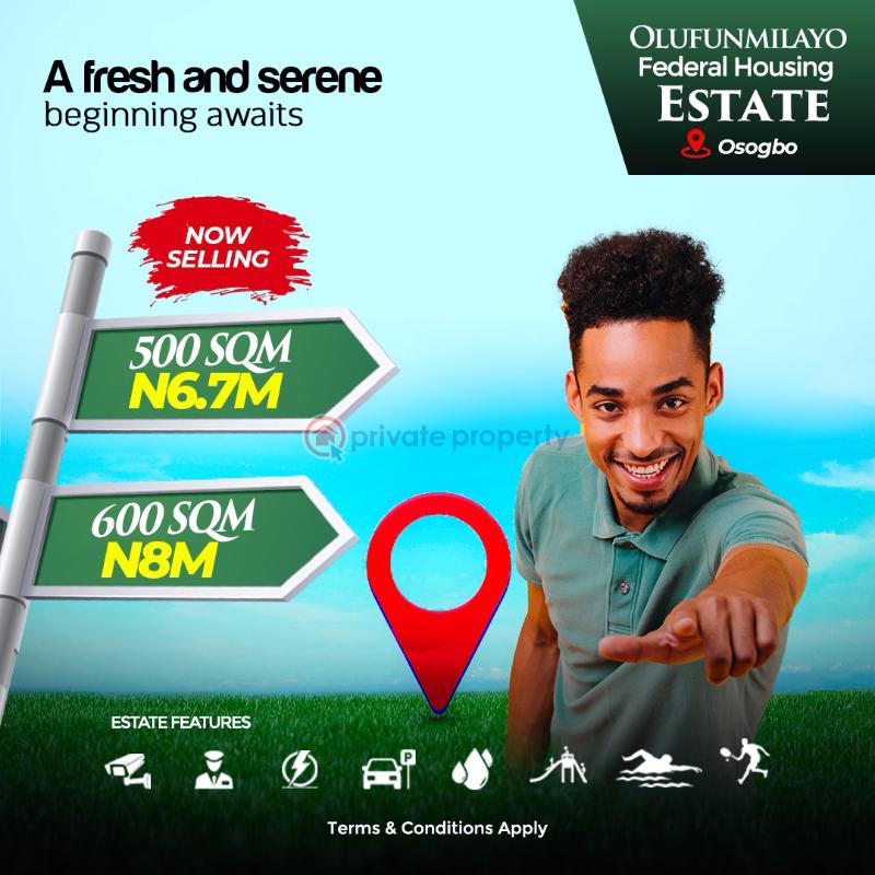 Residential Land For Sale Olufunmilayo Federal Housing Estate. Osogbo Osun
