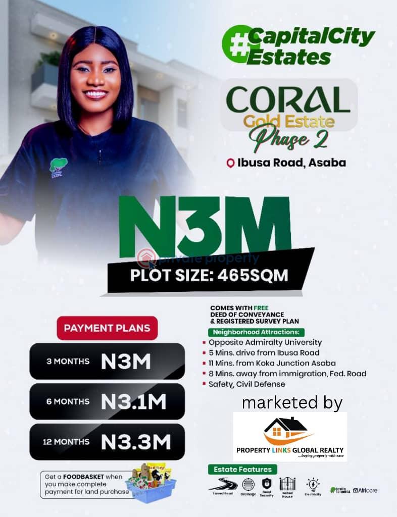 Commercial Land For Sale Opposite Admiralty University 5 Mins Drive From Ibusa Road 11 Mins Drive From Koka Junction, Asaba Oshimili North Delta