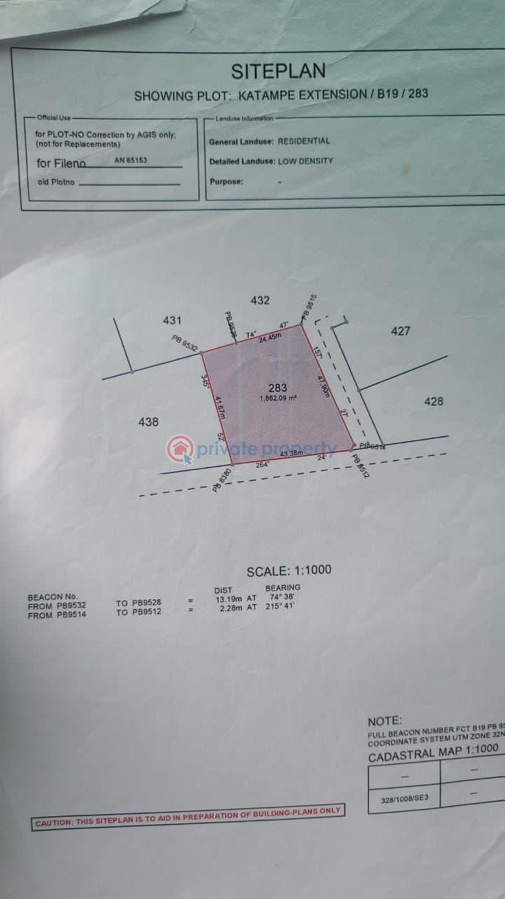 Land For Sale Katampe Ext. Abuja Phase 2 