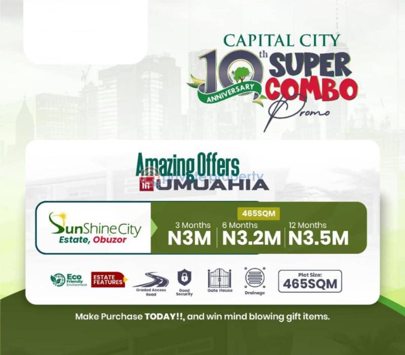 Mixed use Land For Sale Sunshine City Estate 5mins From 144 Battalion Umuahia South Abia