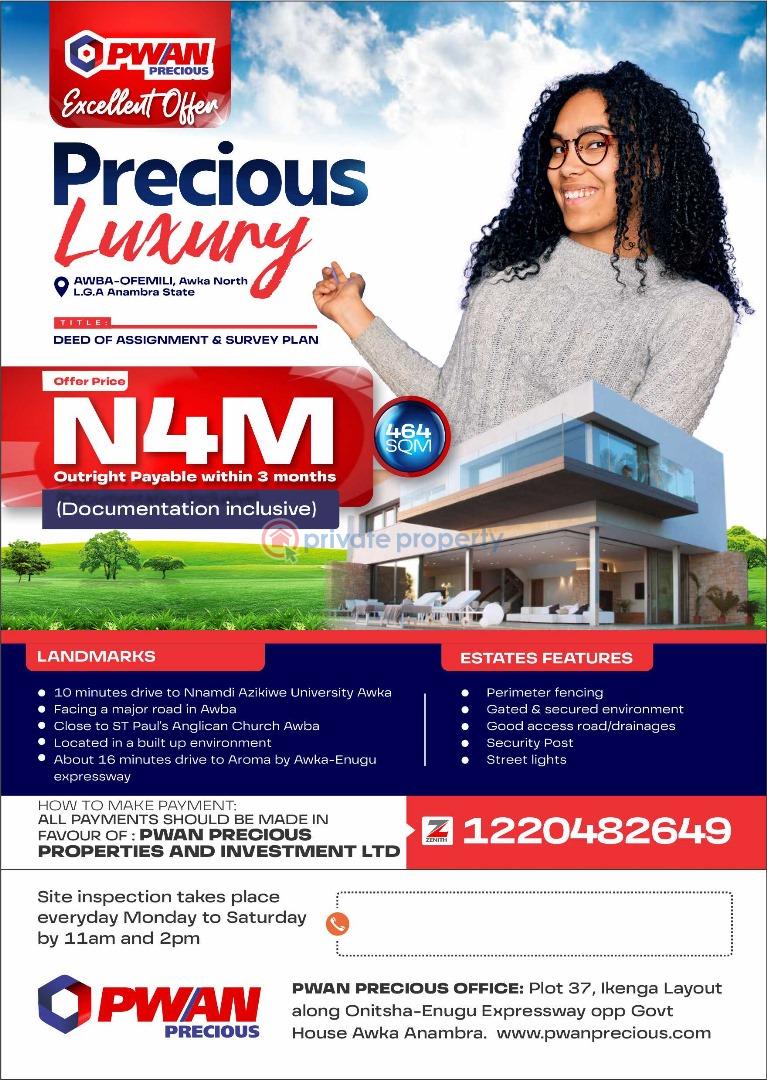 Mixed use Land For Sale Few Minutes To Nnamdi Azikiwe University Awka North Anambra