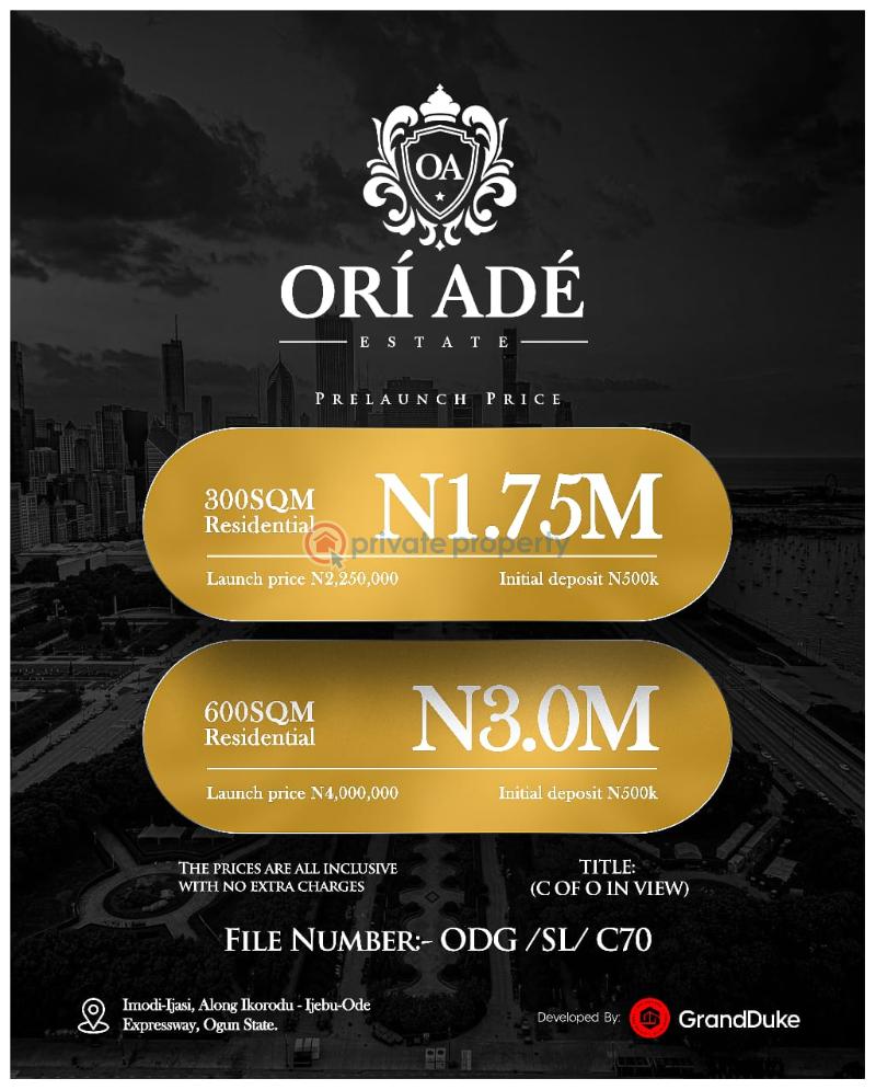 Residential Land For Sale Our Lady Of Assumption Catholic Church Ministry Of Agriculture Lagos State. International College Ibefun Prince M.b. Taiwo Stadium Petrolex Mega Oil Holy Trinity Anglican Primary School Ijebu Ode Ogun - 0