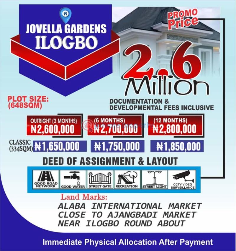 Land For Sale Ilogbo Ojo Lagos