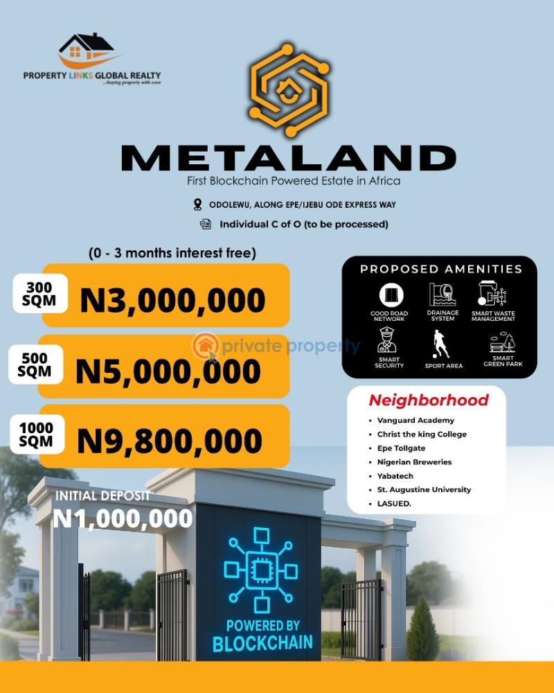 Residential Land For Sale Metaland Estate Located Along Epe/ijebu Ode Expressway Ijebu Ode Ogun - 1
