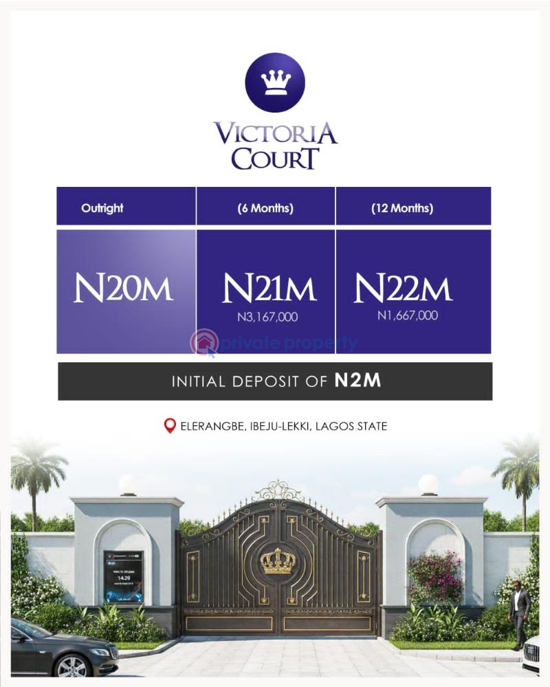 Residential Land For Sale Victoria Court Estate Eleran Igbe Ibeju-Lekki Lagos - 0