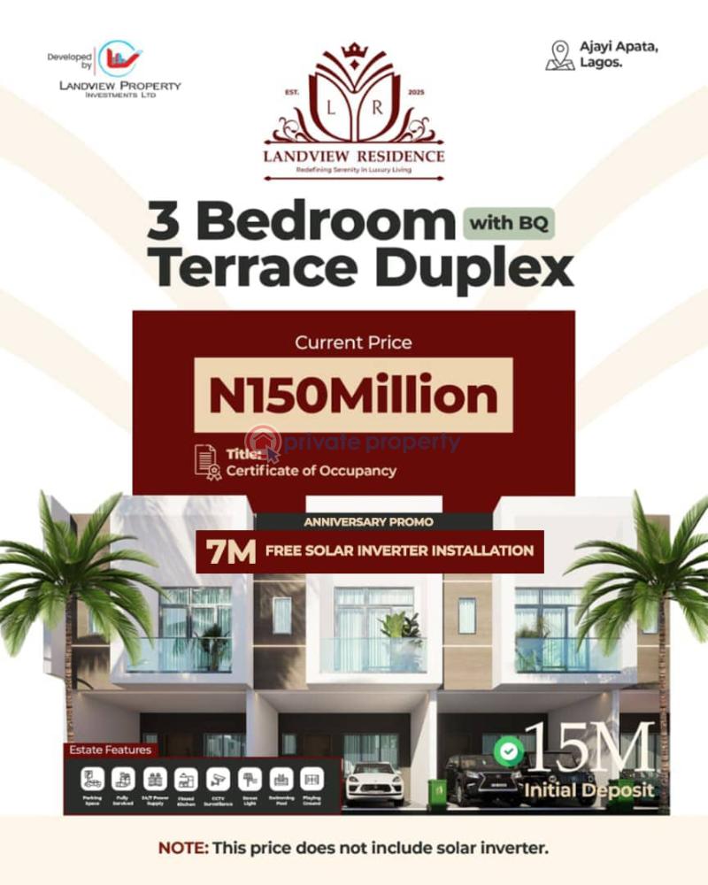 3 bedroom Terrace For Sale Majek Sangotedo Lagos