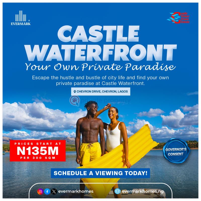 Residential Land For Sale *castle Waterfront Estate, Chevron Lekki Along Lekki Epe Express Way Chevron Drive Lekki Lagos