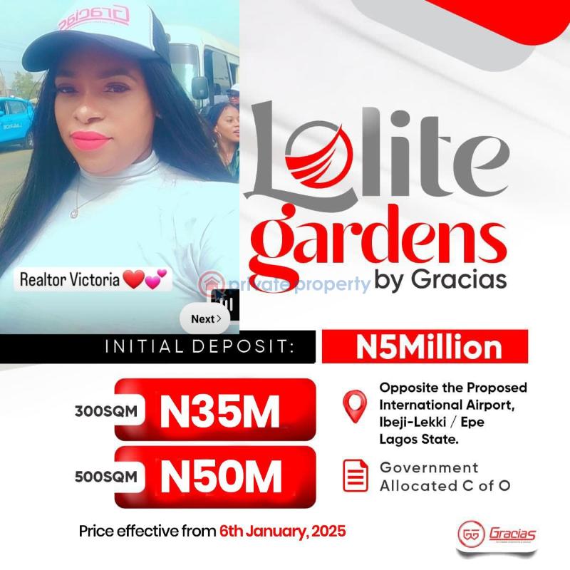 Residential Land For Sale Gracias Lolite Gardens Estate Eleran Igbe Ibeju-Lekki Lagos