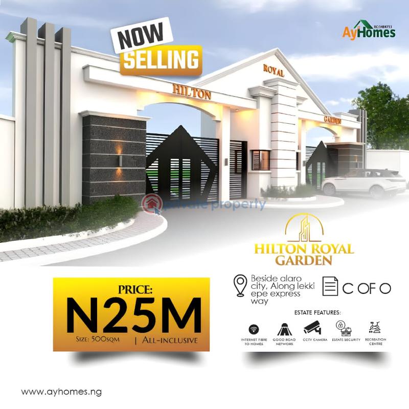 Land For Sale Hilton Royal Garden Estate Eleko Ibeju-Lekki Lagos - 1