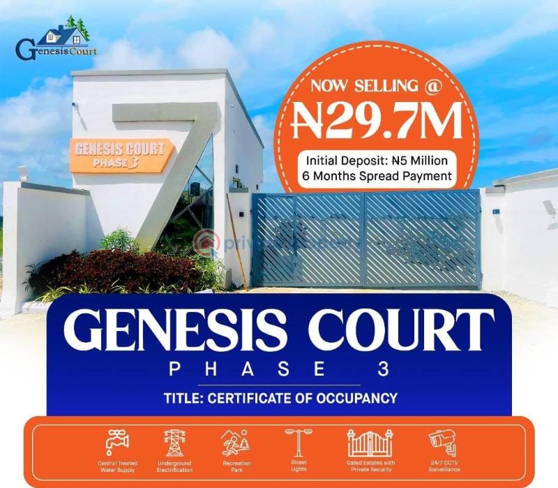 Land For Sale Genesis Court Phase 3 General Paint Bus Stop Before Lagos Business School Abraham Adesanya Ajah Lagos - 0