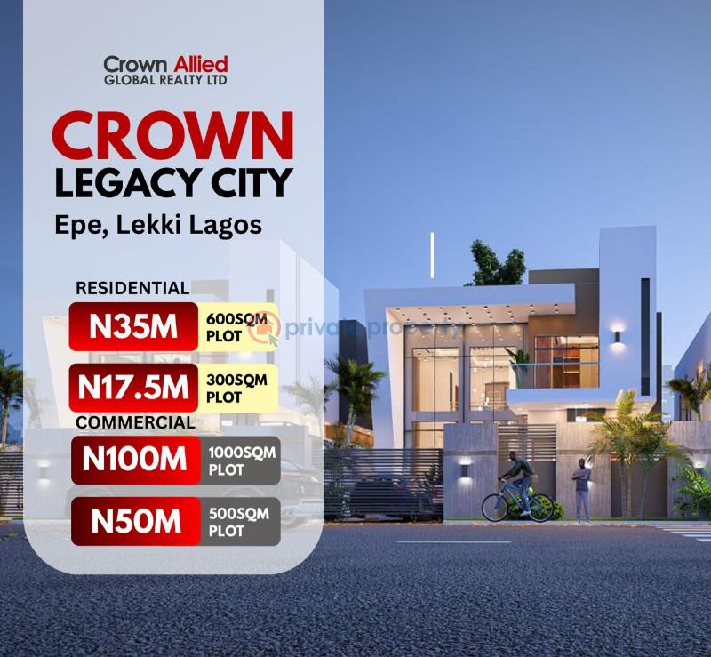 Land For Sale Crown Legacy City, Along Lekki Epe Express Way . Epe Lagos - 0